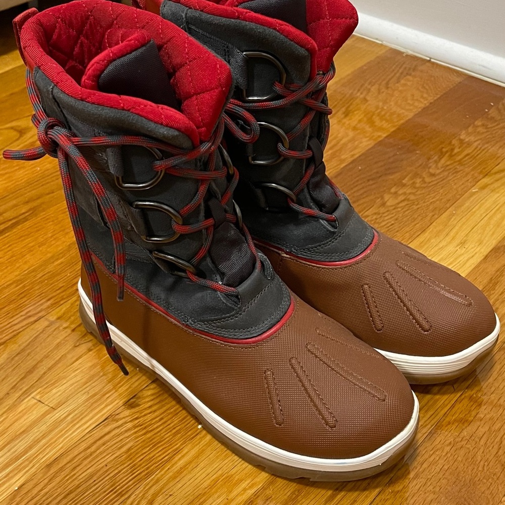 Snow Winter Leather Boots.